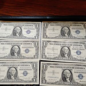 Vintage One Dollar Bills Collection